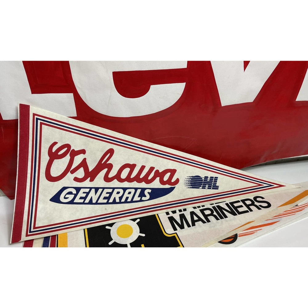 Vintage Oshawa Generals OHL Hockey Full Size Pennant Rare